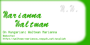 marianna waltman business card